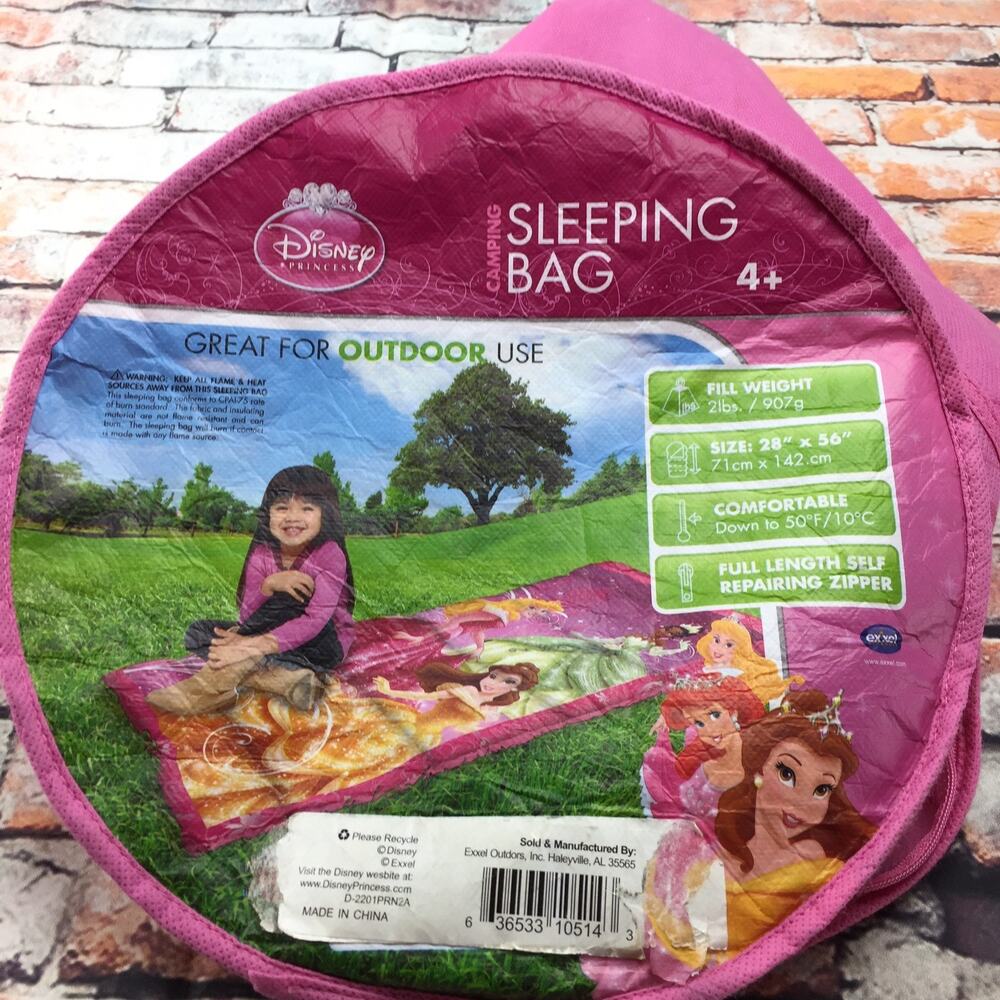 Disney Disney Princess "Born to Dream" Full Length Camping Sleeping Bag 28"x54"